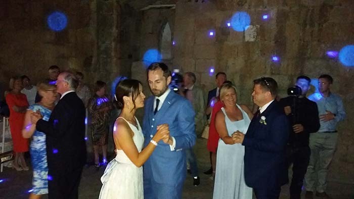 First dance at La Badia di Orvieto wedding in Umbria