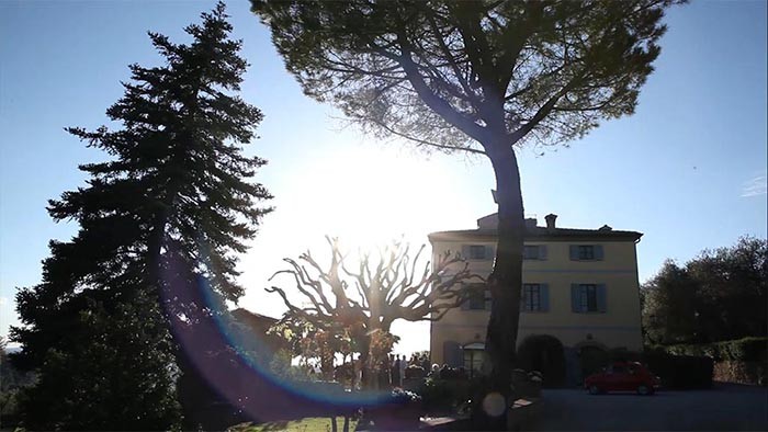 Another view of the villa at Terre di Nano. Terre di nano wedding band Montepulciano, Tuscany, Italy.